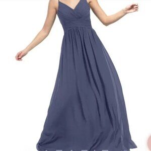 NWT Azazie Blake stormy bridesmaid dress Size A 8, unaltered